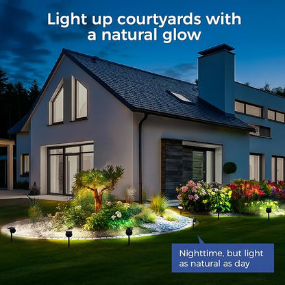 Solar Spot Lights Outdoor Waterproof IP65, 3 Modes Solar Lights Outdoor 35 LED Landscape Lighting, Spot Uplights for Flag Tree Garden Yard House Backyard, 2 Pack Neutral White(4000K)