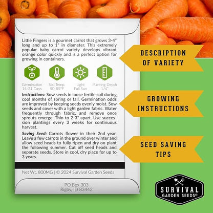 Survival Garden Seeds Home Garden Vegetable Seed 30 Variety Pack | Heirloom Family Seed Vault for Planting Non-GMO Vegetables, Herbs, Fruit – Emergency Preparedness Survival Food Grow Kit