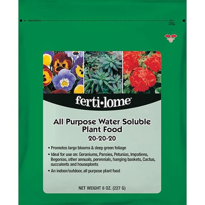 Fertilome (11728) All Purpose Water Soluble Plant Food 20-20-20 (8 oz)