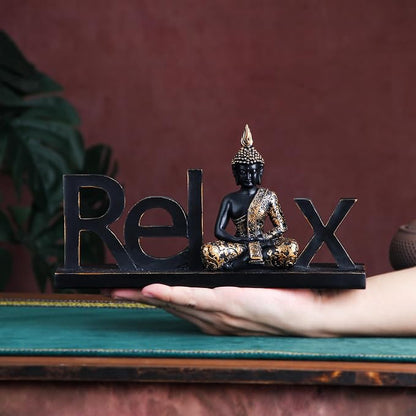 Smadeer Buddha Statue Buddah Buda - Buddah Statues for Home Decoration,Laughing Buddha Statue for Yoga feng Shui Meditation Spiritual Room Decor,Buddha Decor Indoor, Relax Budha Zen Decor
