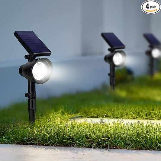 InnoGear Solar Lights for Outside, Outdoor Landscape Spotlight Waterproof Security Lighting Adjustable Auto On/Off for Patio Deck Yard Garden Pool Driveway, Pack of 4
