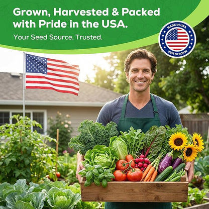 30 Vegetable Seeds Variety Pack - 17,200+ Heirloom Vegetable Seeds for Planting, Non-GMO Seed Packets with Tomato, Lettuce, Pepper, Cucumber for Indoor, Outdoor, Greenhouse & Hydroponic Gardening