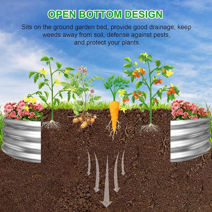 2Pack Raised Garden Bed 8×4×1FT,Galvanized Planter Box Oval Large Matel Steel Backyard Beds Outdoor for Vegetables,Flowers,Herbs,Plant