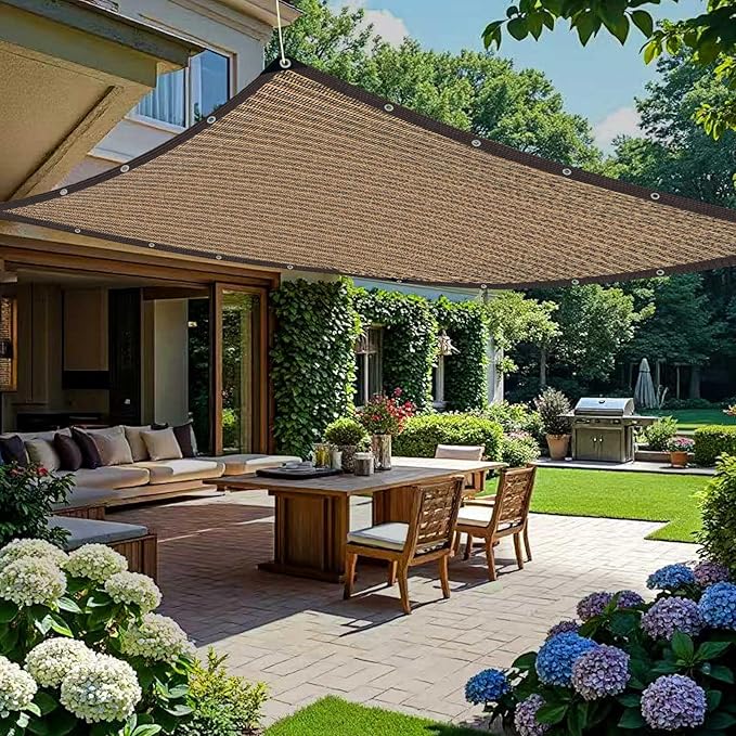 Shade Cloth,80% Sunblock Net with Metal Grommets and Reinforced Edges,Garden Sun Shade Netting,Used in Courtyards,Balconies,Carports,Greenhouse, Plants Growing,Chicken Coop Patios etc.10x20FT