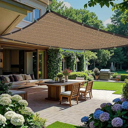 Shade Cloth,80% Sunblock Net with Metal Grommets and Reinforced Edges,Garden Sun Shade Netting,Used in Courtyards,Balconies,Carports,Greenhouse, Plants Growing,Chicken Coop Patios etc.10x20FT
