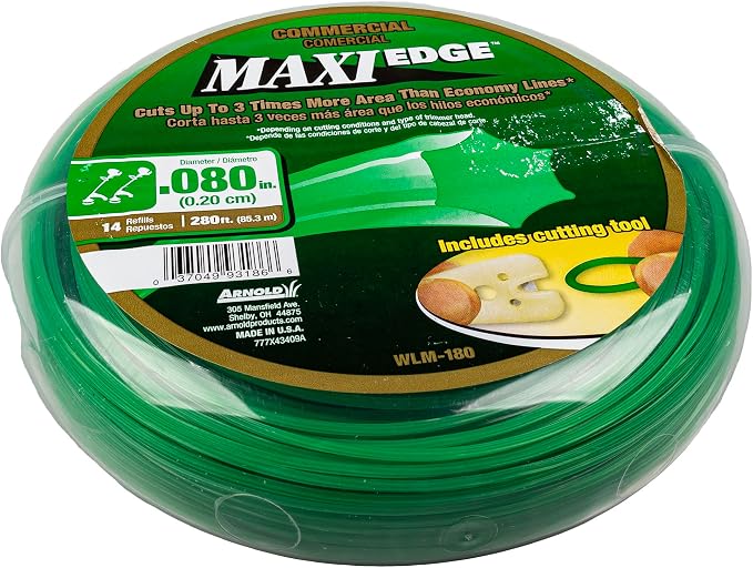 CUB Cadet WLM-180 280 Feet of .080" Maxi Edge Commercial Trimmer Line for Shaft String Trimmers