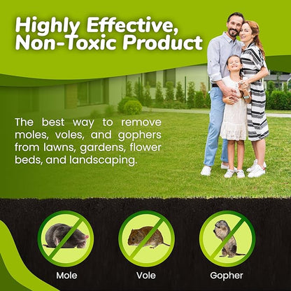 Natural Elements Mole and Vole Repellent – 100% Castor Oil Formula – Lawn and Yard Treatment – Covers Large Areas – 128 oz (1 Gallon)