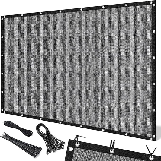 Artpuch 90% Sun Shade Cloth, 5 x 12 FT Pergola Shade Cover Canopy with Grommets, Sun Screen Fabric Tarp for Patio, Outdoor, Garden, Backyard, Light Grey