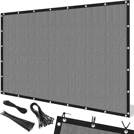 Artpuch 90% Sun Shade Cloth, 8 x 16 FT Pergola Shade Cover Canopy with Grommets, Sun Screen Fabric Tarp for Patio, Outdoor, Garden, Backyard, Light Grey
