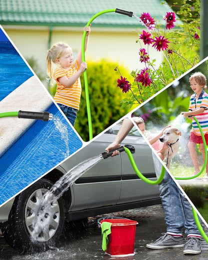 50 FT x 5/8″ Garden Hose, Lightweight Flexible Garden Water Hose with Swivel Handle, 200 PSI Working, 450 PSI Burst, Heavy Duty Water Hose for All-Weather Outdoor Use, G50GH06