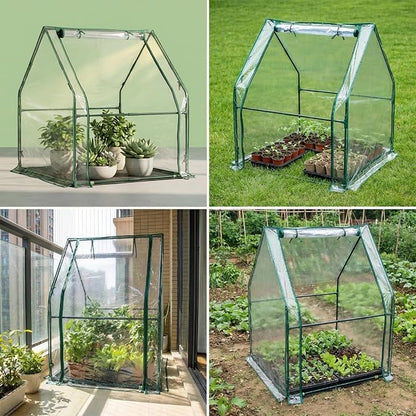 Portable Greenhouse for Outsides, 36x36x43 Inch Green House Tent with PVC Cover, Garden Plant Protector with Zippered Door for Vegetables Flowers Fruits Herbs