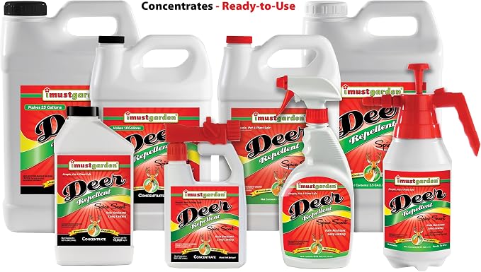 I Must Garden Deer Repellent: Spice Scent Deer Spray for Gardens & Plants – Natural Ingredients – 32oz Ready to Use