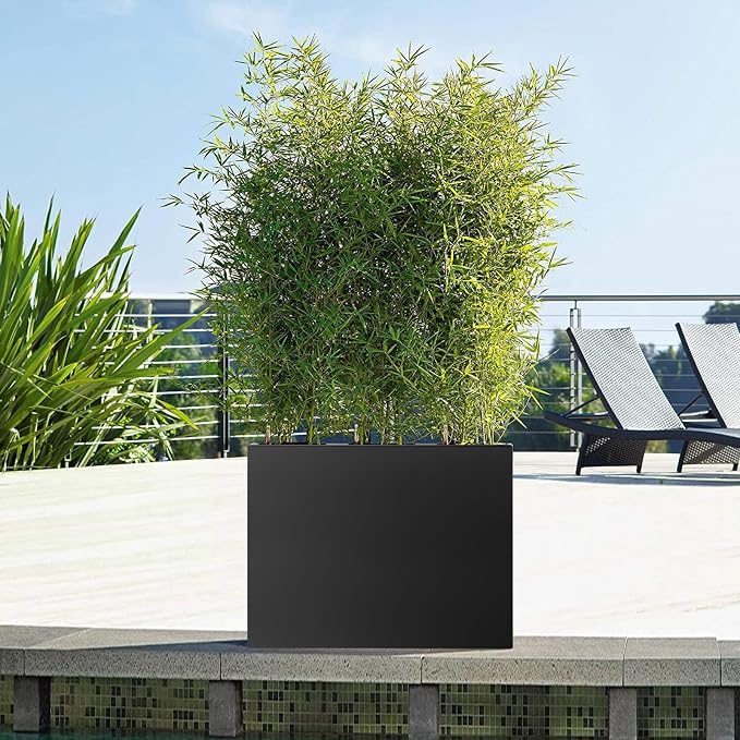 Square Metal Planter Box 20"x20"x21", Heavy Duty Galvanized Steel Planter Box Rust Resistant Indoor Outdoor, Cube Steel Planters for Patio, Yard, Porch, Garden, Commercial Residential