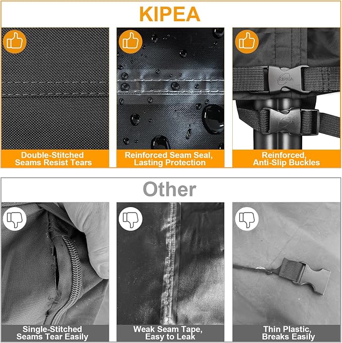 Kipiea 4FT Waterproof Firewood Storage Log Rack Cover, Heavy Duty 600D Outdoor Wood Storage Rack Cover with Buckles and Full-Length Hook & Loop Fastener, Tear-Resistant