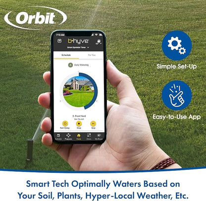Orbit B-hyve XR Smart Sprinkler Timer - 16-Zone - WiFi-Enabled Indoor/Outdoor Irrigation Controller - App Control - Weatherproof Watering System - Multi Zone - Custom Programs - 57995 (Pack of 2)