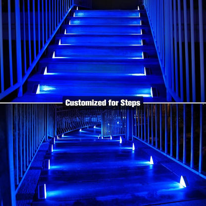 VOLISUN Solar Stair Lights 16 Pack, Solar Step Lights Outdoor, Halloween Light, LED Outdoor Step Light,Outdoor Light Decor for Stair, Deck, Front Step and Front Porch