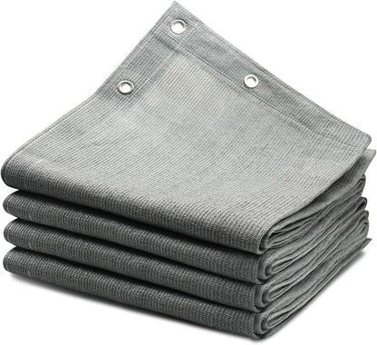 90% Outdoor Sun Shade Cloth, 6' x 6', Pergola, Deck, and Backyard Patio Sunshade with UV Protection, Heat Resistant HDPE Material, Reinforced Grommets (6x6 FT, Grey)