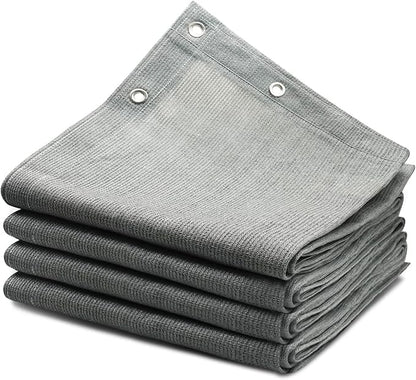 90% Outdoor Sun Shade Cloth, 8' x 12', Pergola, Deck, and Backyard Patio Sunshade with UV Protection, Heat Resistant HDPE Material, Reinforced Grommets (8x12 FT, Grey)