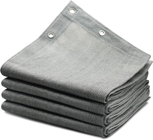 90% Outdoor Sun Shade Cloth, 8' x 10', Pergola, Deck, and Backyard Patio Sunshade with UV Protection, Heat Resistant HDPE Material, Reinforced Grommets (8x10 FT, Grey)