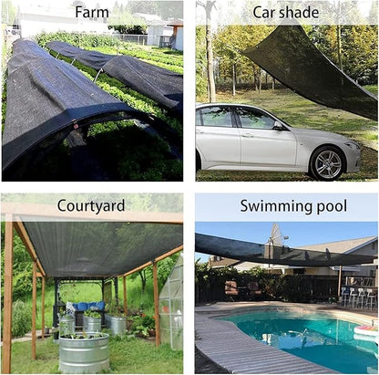LOVE STORY 10x14FT 40% Black Shade Cloth Sun Shade Net with Grommets Sunblock Net Mesh Tarp for Garden,Plants Cover,Greenhouse and Patio
