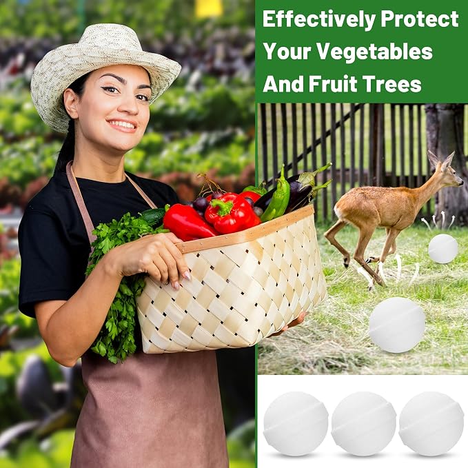 24 Pack Powerful Deer Repellent Balls, Natural Deer Deterrent and Rabbit Repellent Outdoor