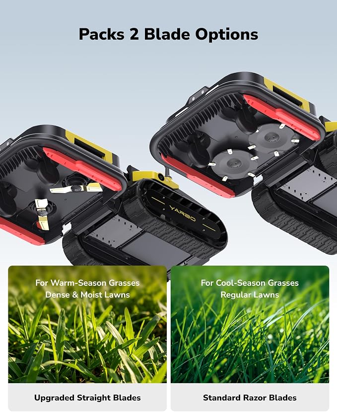 YARBO Robot Lawn Mower Pro with Modular Design for Large Yard up to 6 Acres, Perimeter Wire Free APP Control Robotic Lawnmower with 0.8"-4.0" Cutting Height, AI Vision & RTK for Navigation