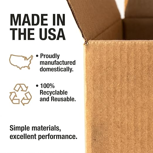 Box USA 50 Gallon 18 L x 18 W x 36 H 10-Pack Cardboard Trash Cans and Recycling Bins, Reusable or Disposable Pop Up Garbage Boxes