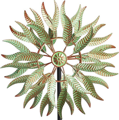 Large Outdoor Metal Wind Spinner,Two-Way Wind Sculptures,360 Degrees Kinetic Wind Spinners Yard Art Decor for Patio, Lawn & Garden 63 * 13.4 Inches