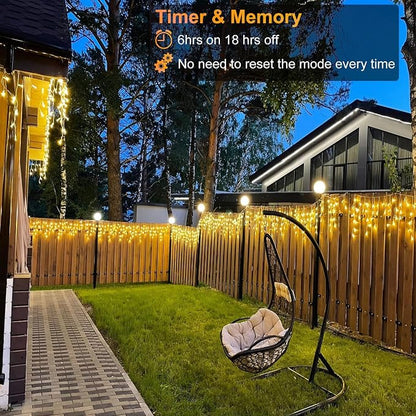 99ft Icicle Lights for Outside, Warm White Christmas Lights Outdoor Indoor, 1216 LED Twinkle String Light with 228 Drops, Waterproof Curtain Light for House Eaves Patio Wall Bedroom Window Roof Decor