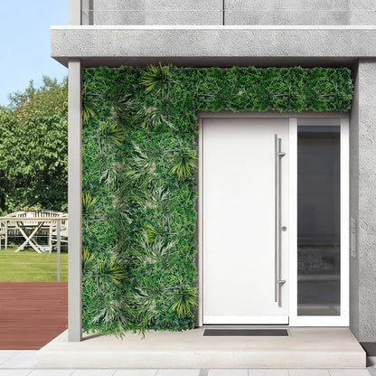 Grooy 20"X20" Grass Wall, 16PCS Boxwood Panels UV-Protected Faux Grass Backdrop Wall,Greenery Privacy Hedge Screen for Outdoor Garden Patio, Indoor Party Balcony Fence Decor