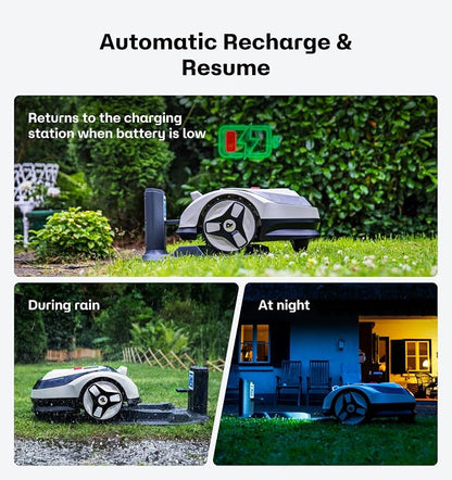 Raccoon 2 SE Robotic Lawnmower for 0.15 Acre, Wire Free Robot Mower with AI Obstacle Avoidance, APP-Free One-Button Operation, 1.18"-3.15" Adjustable Height, Low Noise, Ideal for Small Lawns