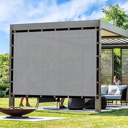 Artpuch Outdoor Pergola Shade Cover 11x17 FT Sun Shade Cloth with Grommets Light Grey 90% UV Protection Canopy Patio Privacy Screen (Customized Available)