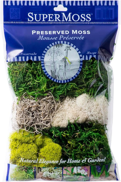 SuperMoss (23301) Moss Mix – Premium Decorative Moss for Crafts, Terrariums, Wedding & Table Décor, 80.75 cu in, Carolina