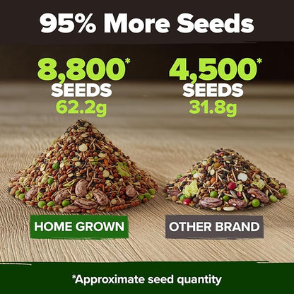 HOME GROWN 15 Variety Survival Seed Vault 8,800+ Heirloom Non-GMO Vegetable Seeds for Planting, High Germination, Complete Garden Starter Kit, Prepper Survival Gear, Indoor Outdoor