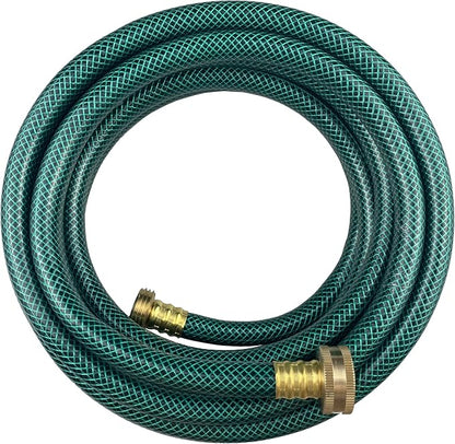 Darnassus PVC Garden Hose 1/2 Inch Green Heavy Duty Water Hose with Solid Brass Fittings,No Leaking, Flexible,for outdoors,Lawns,Patio (20 FT, Green, Brass Fittings)