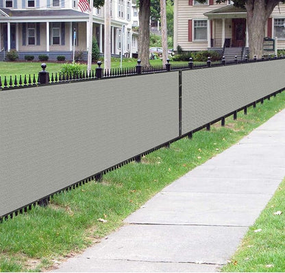 Sunnyglade 6 feet x 50 feet Privacy Screen Fence Heavy Duty Fencing Mesh Shade Net Cover for Wall Garden Yard Backyard (Grey, 6 ft X 50 ft)