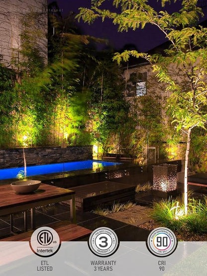 LEONLITE 6-Pack Dia.4 Inch 3000K Well Lights Shielded Top Oil Rubbed Bronze | Landscape LED In Ground Outdoor, 12-24V AC/DC, CRI90, Low Voltage Garden Landscaping, Warm White, Aluminum
