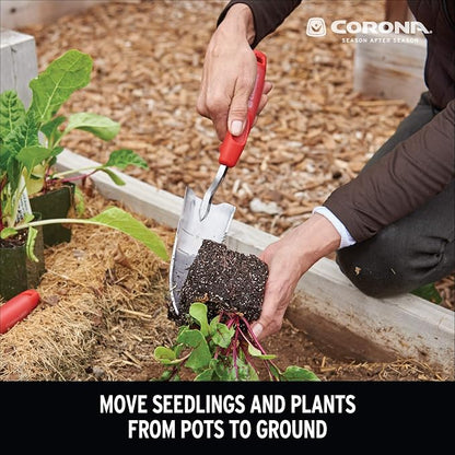 Corona Stainless Steel ComfortGEL Transplanter, red