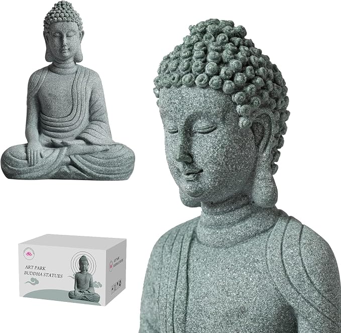 Little Buddha Statue for Home - Handmade Stone Meditation Sitting Buddha Figurine, Buddah, Buda, Budda, Baby Buddha Statue Indoor/Outdoor, Buddha Decor & Gifts, Buddhas, Buddha Sculpture