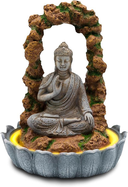 Buddha Outdoor Figurine Decor Lights, Artful Statues Figurine Solar Light, Gifts for Mom, Patio Balcony Terrace & Lawn Decor, Waterproof Decorative Year-Round Delight