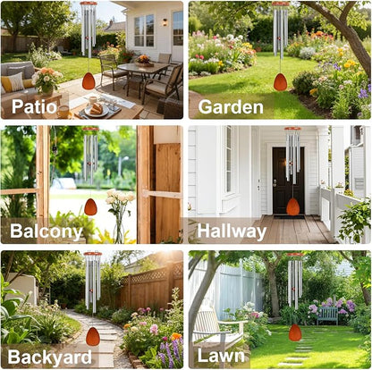 Wind Chimes for Outside, 28'' Small Soothing Melodic Tones Windchimes | Wind Chimes for Outdoor, Garden, Patio Decoration, Memorial Wind Chime Perfect for Mom Women Grandma Neighbors Unisex
