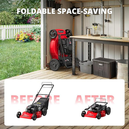 PowerSmart 22” Gas Lawn Mower, 150cc B&S Engine, Self-Propelled, 3-in-1 Mulching System, 6 Cutting Heights, Rear-Wheel Drive, Durable Steel Deck for Yard