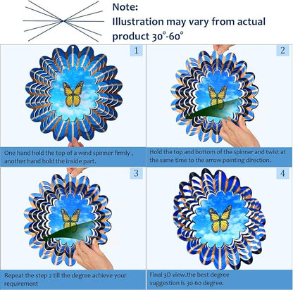Memorial Wind Chimes with Animated Butterfly Wind Spinner, Wind Chime Outdoor Clearance, 33 inch Sympathy Windchimes, Outdoor Garden Decor & Heartfelt Gifting, Suitable as A Gift for Unisex