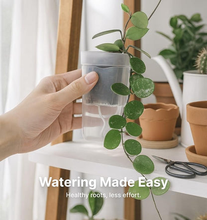12 Pack 2.5" Small Clear Self Watering Pots with Humidity Dome for Indoor Plants,Seed Starter Cups, Tissue Culture Acclimation Kit,Alocasia Corm Propagation,African Violet,Cuttings,Seedling
