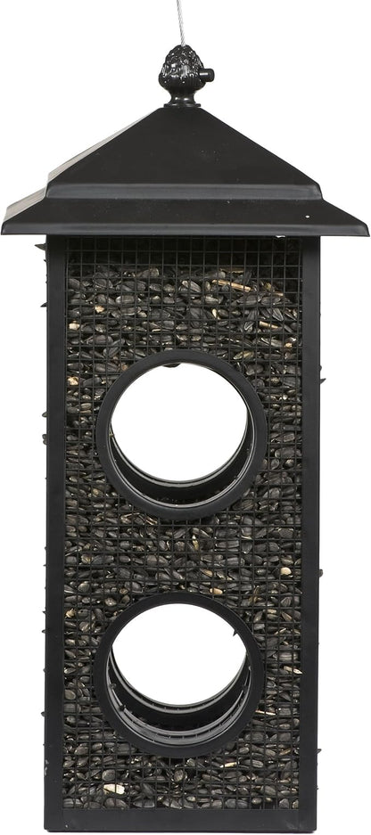 Perky-Pet Fly-Thru Wild Bird Feeder, 2 lb Seed Capacity | All-Metal Construction, Mesh Sides, Outdoor Hanging Feeder with Mesh Sides and Perch Stations
