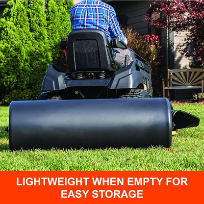 Agri-Fab 18 in x 48 in Tow Behind Poly Lawn Roller for Lawn and Garden Tractors, 550 lb Water Capacity, Made in USA