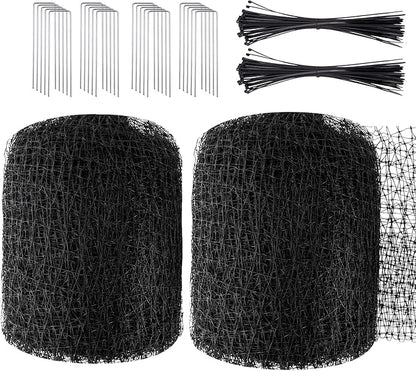 SPORTYOUTH Bird Netting Garden Deer Fence Netting 2 Pack 5x100 ft | Heavy Duty PP, Anti Birds Chicken Squirrels, Animals Barrier Net for Fruits Trees Vegetables Plants Flowers Protection