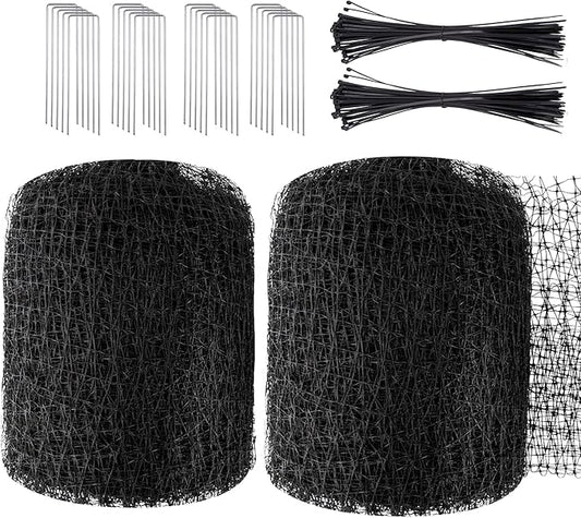 SPORTYOUTH Bird Netting Garden Deer Fence Netting 2 Pack 5x100 ft | Heavy Duty PP, Anti Birds Chicken Squirrels, Animals Barrier Net for Fruits Trees Vegetables Plants Flowers Protection