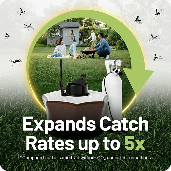 Biogents Mosquitaire Outdoor Mosquito Trap with CO₂ Booster & Sweetscent Lure | Eco-Friendly, Pesticide-Free, Pet-Safe Repellent Alternative | Electric Catcher for Comprehensive Mosquito Control