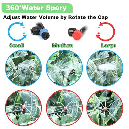 250FT Drip Irrigation Kit – 2026 New Quick-Connect Micro Irrigation System with 1/4'' 1/2'' Tubing (177FT (46FT 1/2 Inch+131FT 1/4 Inch)